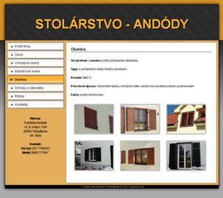Web site Stolrstvo Anddy
