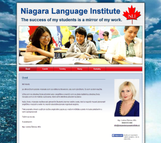Web strnka pre firmu Niagara Language Institute